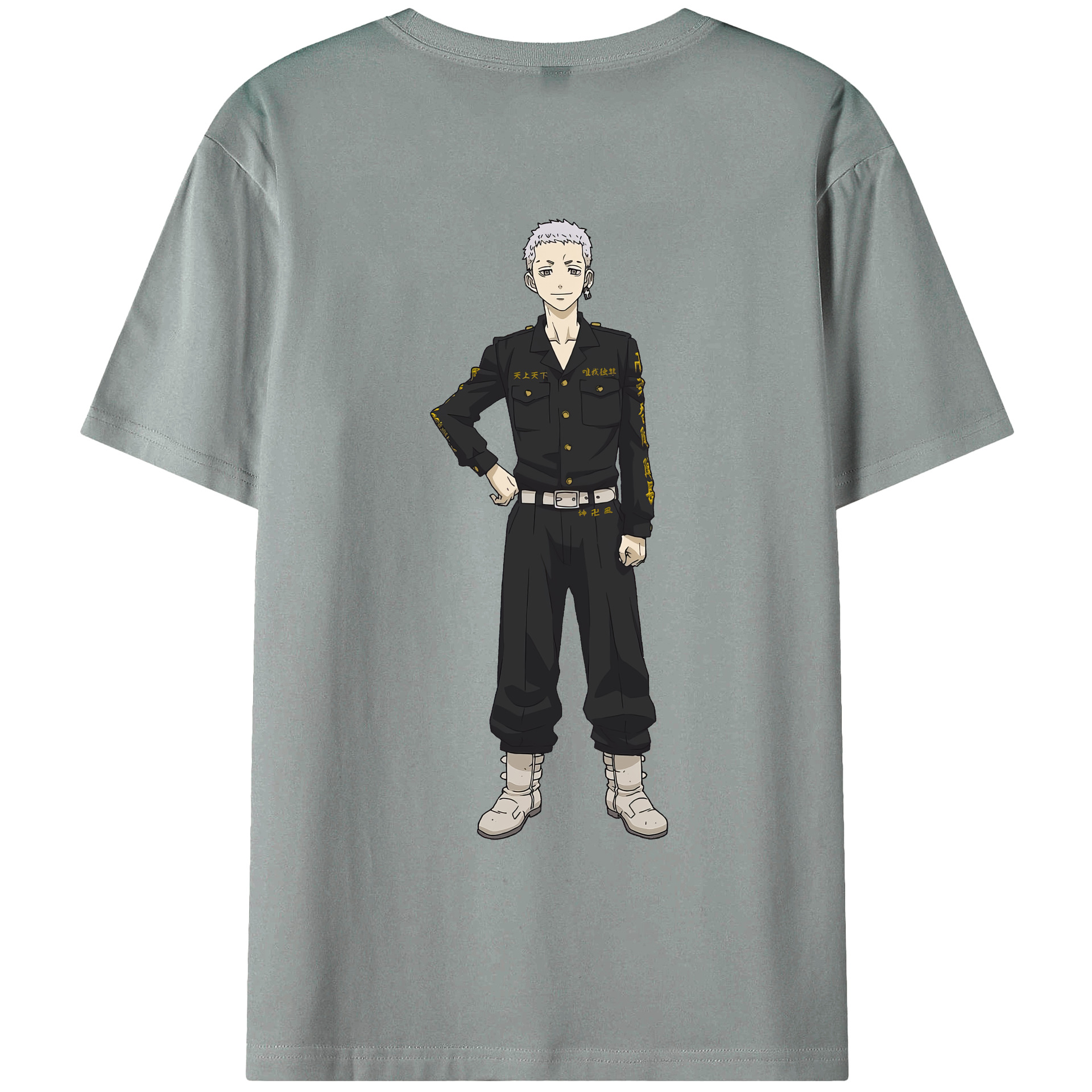 （画像用） 東京リベンジャーズ Tokyo Revengers 綿100％ メンズ半袖Tシャツ（バックプリント） 通気性